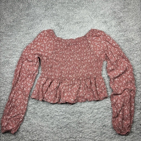 LA Hearts Top Womens Extra Small All Over Floral Print Long Sleeve BOHO Chic - Picture 4 of 4